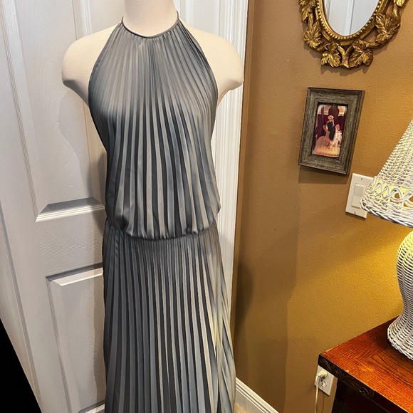 Versace Charmeuse Silk Pleated Maxi Dress - Picture 1 of 6